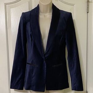 Classic Navy Velvet Women's Blazer